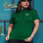 تیشرت نیم زیپ ورزشی زنانه - سبز