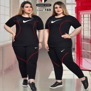 ست تیشرت شلوار نایک زنانه سایزیزرگ