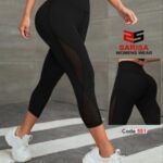 لگ برمودا ورزشی کمرکنی جیبدار توری - 551