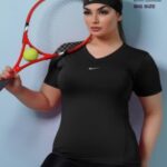 تیشرت ورزشی زنانه باهدبند سایزبزرگ - %d9%85%d8%b4%da%a9%db%8c