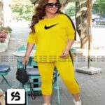  ست تیشرت آستین سه ربع و شلوارک - %d8%b2%d8%b1%d8%af