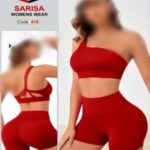 ست نیم تنه و شورتک فیلامنت اعلا فول لاکرا - red