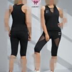 ست تاپ شلوارک ورزشی زنانه - 8079