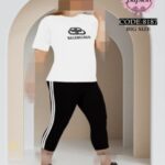 ست تیشرت شلوارک زنانه نخ پنبه - %d8%b3%d9%81%db%8c%d8%af