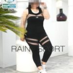 ست تاپ و شلوار ورزشی زنانه سایز بزرگ  - 3785-4