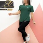ست تیشرت و شلوار کمر گنی ورزشی زنانه - green