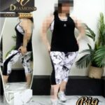 ست نیمتنه کاور شلوار برمودا ورزشی زنانه - 1052-13
