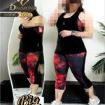 ست نیمتنه کاور شلوار برمودا ورزشی زنانه - 1052-2