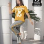 تیشرت و شلوار نخ پنبه زنانه - %d8%b2%d8%b1%d8%af