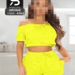 ست نیم تنه وشلوارک پنبه زنانه - %d8%b2%d8%b1%d8%af