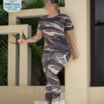 ست تیشرت و شلوار ورزشی طرح دار زنانه - 3809-6