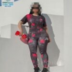 ست تیشرت و شلوار ورزشی طرح دار زنانه - 3809-2