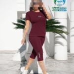  ست تیشرت و شلوارک ورزشی زنانه - 3760-7