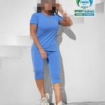  ست تیشرت و شلوارک ورزشی زنانه - 3760-1