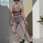 ست تاپ شلوار طرحدار ورزشی زنانه - 3802-10