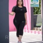 ست تیشرت و شلوارک سایز بزرگ - 3728-3