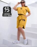 ست کراپ شلوارک Y3