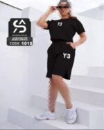 ست کراپ شلوارک Y3