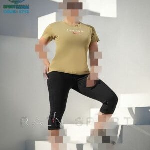 ست تیشرت شلوارک زنانه جنس پنبه لاکرا