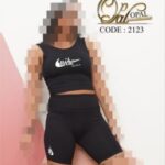 ست نیم تنه و شلوارک ورزشی زنانه  - 2