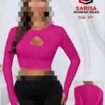 نیم تنه کراپ آستین فینگر دار زنانه - %d8%b3%d8%b1%d8%ae%d8%a7%d8%a8%db%8c