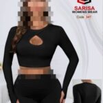 نیم تنه کراپ آستین فینگر دار زنانه - %d9%85%d8%b4%da%a9%db%8c