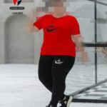 ست تیشرت شلوار ورزشی زنانه سایز بزرگ - red