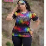 تیشرت ورزشی زنانه با هدبند سایز بزرگ - 3