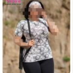 تیشرت ورزشی زنانه با هدبند سایز بزرگ - 4
