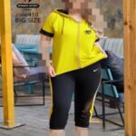 ست سویشرت شلوار زنانه آستین کوتاه و - %d8%b2%d8%b1%d8%af