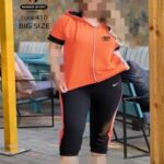 ست سویشرت شلوار زنانه آستین کوتاه و - orange