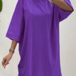 تیشرت لانگ ساده قواره دار زنانه - %d8%a8%d9%86%d9%81%d8%b4