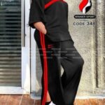 ست تیشرت و شلوار لش قواره دار دونایک زنانه - %d8%b2%d8%b1%d8%af