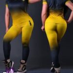 ست تیشرت و لگ کمر پهن ورزشی زنانه - %d8%b2%d8%b1%d8%af