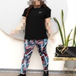 ست تیشرت و شلوار طرحدار ورزشی زنانه سایزبزرگ - 4