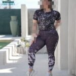 ست کراپ شلوار طرح دار ورزشی زنانه  - 4