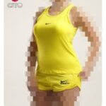 ست تاپ شورتک ورزشی زنانه دخترانه نایک - %d8%b2%d8%b1%d8%af - l