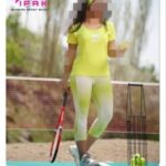 ست تیشرت شلوار ورزشی زنانه با هدبند - %d8%b2%d8%b1%d8%af