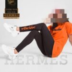 ست ورزشی تیشرت شلوار دخترانه زنانه - orange