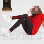 ست ورزشی تیشرت شلوار دخترانه زنانه - red