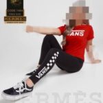 ست ورزشی تیشرت شلوار دخترانه زنانه - red