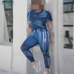 ست کراپ شلوار طرح دار ورزشی زنانه  - 5