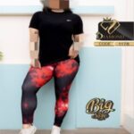 ست تیشرت و شلوار طرحدار ورزشی زنانه سایزبزرگ - 6