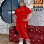 ست تیشرت نیم زیپ و شلواربرمودا ورزشی زنانه - red
