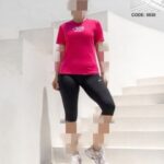 ست تیشرت شلوارک ورزشی دخترانه زنانه - red