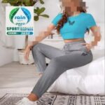 ست کراپ شلوار دخترانه نخ پنبه - blue