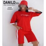 تیشرت شلوارک ورزشی زنانه tommy - red