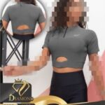 نیم تنه نیم زیپ ورزشی زنانه آستین کوتاه - %d8%b7%d9%88%d8%b3%db%8c