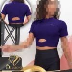 نیم تنه نیم زیپ ورزشی زنانه آستین کوتاه - %d8%b3%d8%b1%d9%85%d9%87-%d8%a7%db%8c