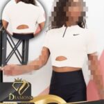 نیم تنه نیم زیپ ورزشی زنانه آستین کوتاه - %d8%b3%d9%81%db%8c%d8%af